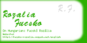 rozalia fucsko business card